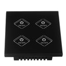 KTNNKG UK WIFI Touch Switch 4CH AC90-250V Tempered Glass LED Light Control Switch Smart Home Switch Voice Control For Alexa
