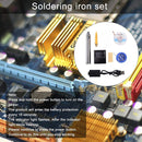 5V 8W Mini Solder Iron Pen Welding Tool Set USB Charging Soldering Iron with Strong Suction Tin Line Tin Wire Rosin Soldering Stand Sponge