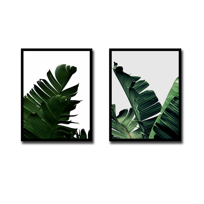 Miico Hand Painted Combination Decorative Paintings Botanic Leaves Paintings Wall Art For Home Decoration