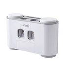Handfree Toothbrush Holder Automatic Toothpaste Dispenser Set 5 Holder 4 Cups