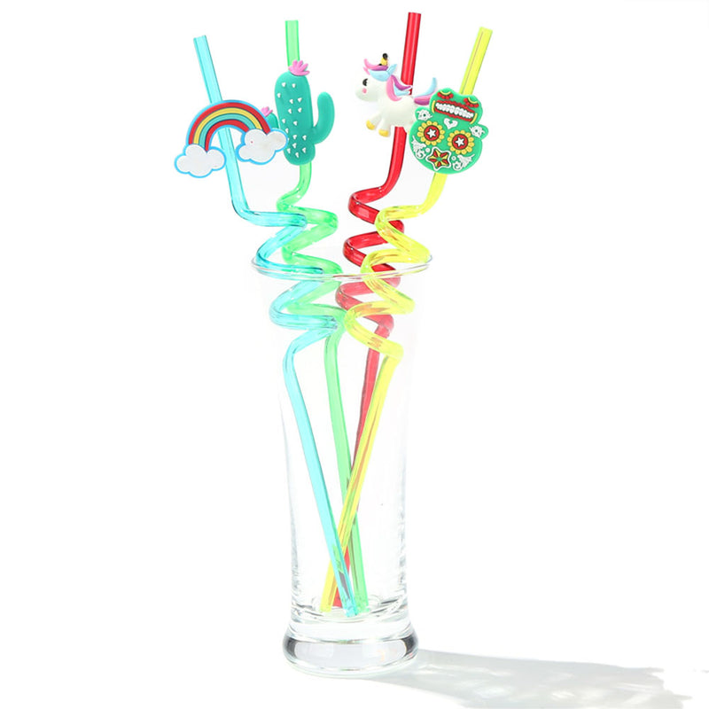Honana Kitchen Drink Straw Cactus Cloud Owl Cartoon Styling Straw Birthday Party Restaurant Art Deco Sipper