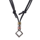 Punk Leather Rope Chain Adjustable Long Personalized Necklace for Men