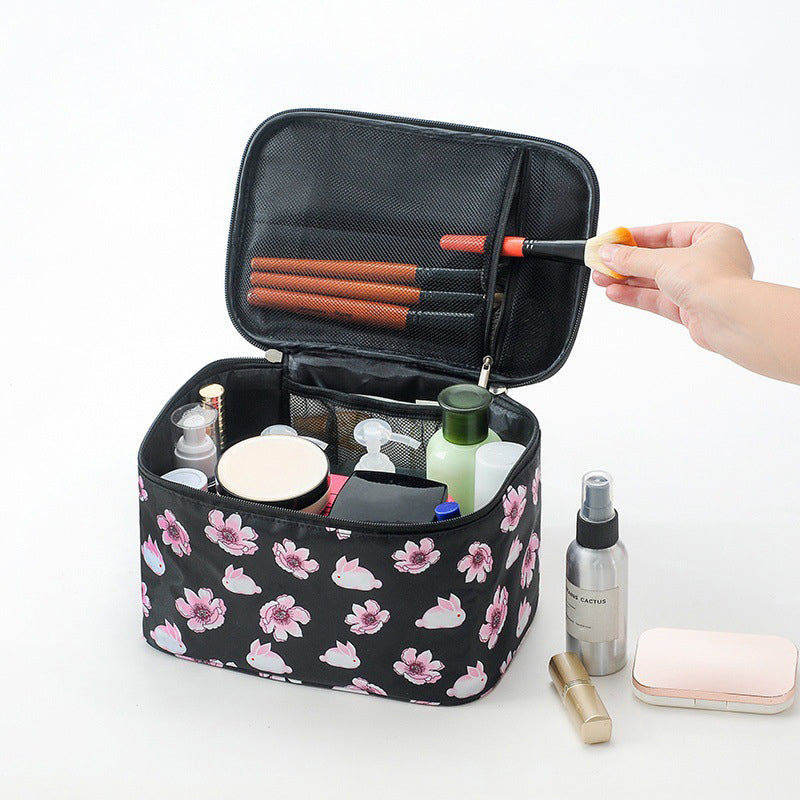 Printed Square Cosmetic Bag Multifunctional Travel Bag