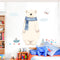 Miico FX82027 2PCS Cartoon Wall Sticker Cute Polar Bear Printing Children's Room And Kindergarten Decorative Stickers