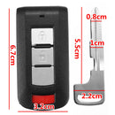 2+1 Buttons Remote Key Fob Shell Case For Mitsubishi Lancer Outlander  2008-2016