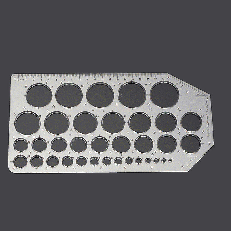 Clear Plastic Template Ruler Circle Shapes Drawing Drafting Template Stencil Hand Tools