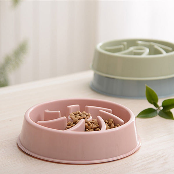 Pet Dog Cat Slow Eat Bowl Puppy Feeder Eat Bowl Health Diet Obesity Supplies