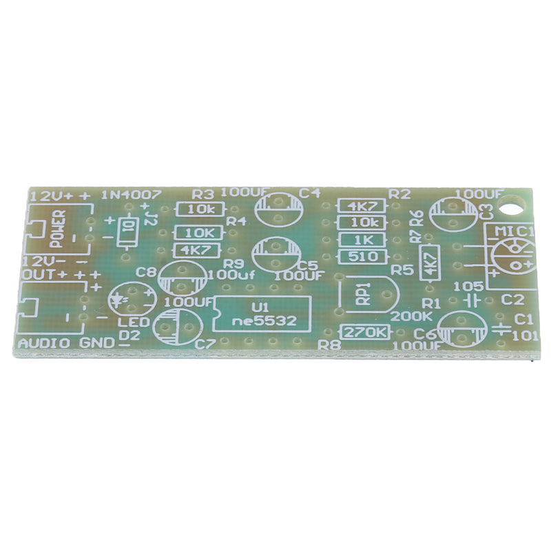 Microphone Pickup Audio Microphone Amplifier Module DIY Kit Dual Track Output Gain Adjustable DC 12V 3.5mA MIC Sound Voice