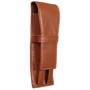 Universal 2 Pen Double Pencil Case Crazy Horse Coffee Fountain Pen Roller PU Leather Case Bag