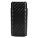 Genuine Leather 3 Count Tube Cedar Travel Holder Case Humidor Portable Protector Case