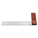Drillpro 90 Degree Angle Ruler 300mm Stainless Steel Metric Marking Gauge Woodworking Square Wooden Base