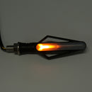 2Pcs Motorcycle Turn Signal Flowing Lights LED Indicator Waterproof Universal White + Yellow