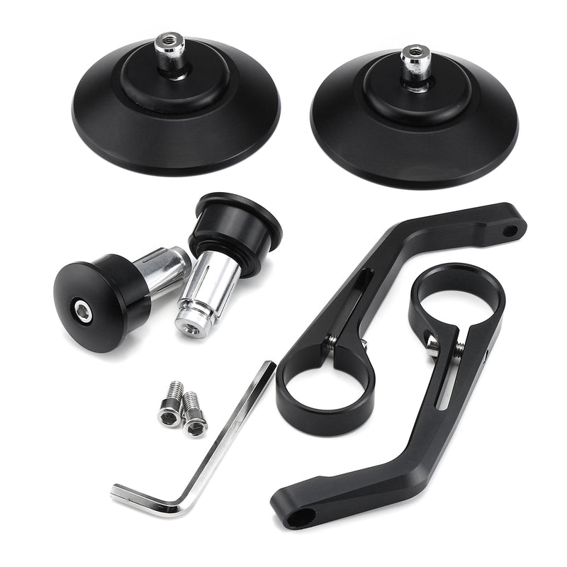 7/8inch Round Handlebar Rearview Mirrors Universal Motorcycle Handle Bar End Cafe Racer