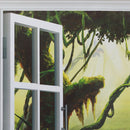 3D Grassland White Horse Scenery False Window PVC Decal Wall Sticker Muarl Home Room Decor