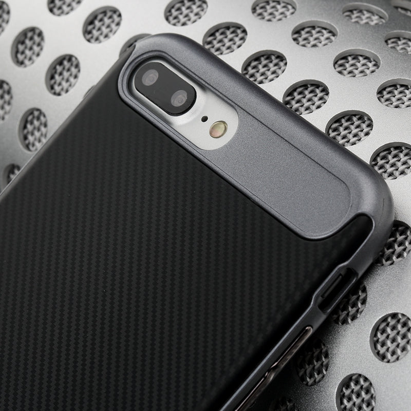 Rock Carbon Fiber Texture TPU PC Case For iPhone 7 Plus/8 Plus