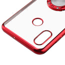 Bakeey Transparent Ring Holder Color Plating Anti-Scratch Hard PC Protective Case For Xiaomi Mi8