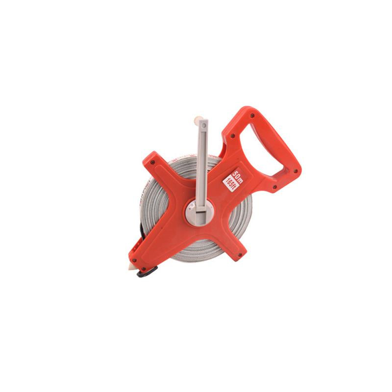 Metric Thick Stainless Steel Plastic Shelf Ruler Portable 30m/50m Hand Crank Steel Frame Ruler Steel Digital Tape Measure