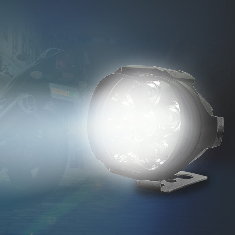 CNSUNNYLIGHT 2pcs 9V-85V 12V 1000Lm Super Bright Motorcycle LED Headlights Waterproof Lamp Scooter Spotlight 6500K White Work Car Fog Spot Lights