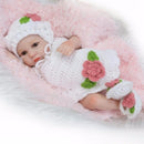 11" Lifelike Newborn Reborn Silicone Vinyl Baby Girls Doll + Clothes Gift