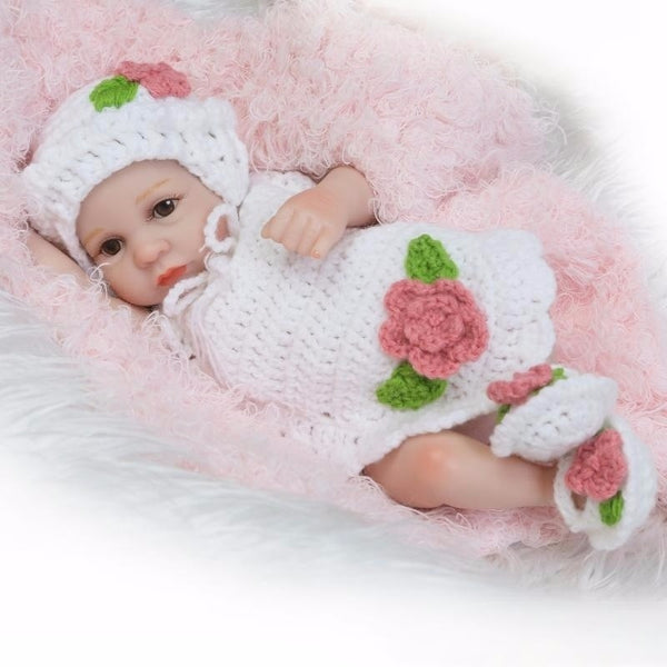 11" Lifelike Newborn Reborn Silicone Vinyl Baby Girls Doll + Clothes Gift