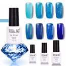 8 Colors Blue Series Shimmer Glitter Nail Gel Soak-off UV Gel DIY Nail Art