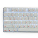 Magicforce 108 Key White Color Red Fonts Dye-sub PBT Keycaps Keycap Set for Mechanical Keyboard