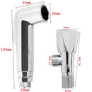 Bidet Shattaf Douche Spray Shut Off Valve Chrome Toilet Shower Head Hose Bathroom Accessories Set