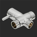Brass 3 ways T-adapter Diverter Valve Water Pipe Switching Valve Faucet Accessory