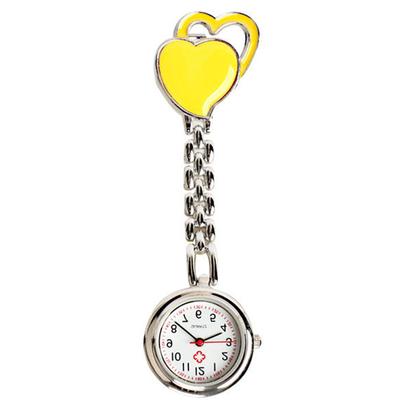 Sweet Heart Pocket Watch Stainless Dial Tunic Fob Pocket Doctor Nurse Watch