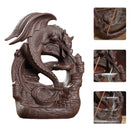 Waterfall Backflow Ceramic Dragon Incense Burner Cone Holder Censer Home Decor