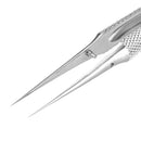 Grey Straight Head Titanium Alloy Tweezers Professional Maintenance Tools 0.15mm Edge Precision