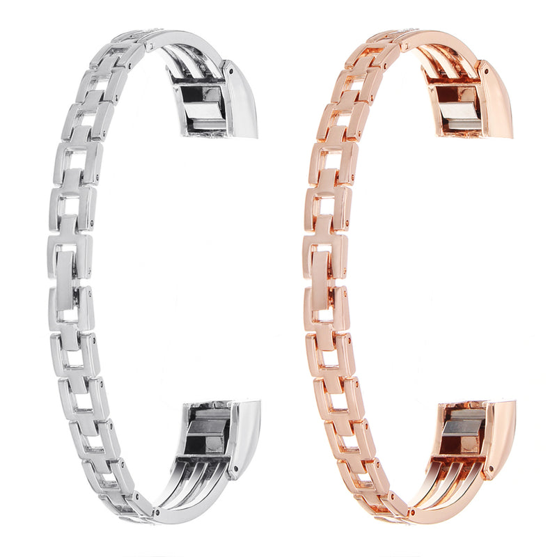 Stainless Steel Jewelry Watch Wristband Release Replacement For Fitbit Alta/HR