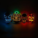 4-Modes Scary Mask Cosplay Led Costume Mask EL Wire Light Up for The Purge Movie