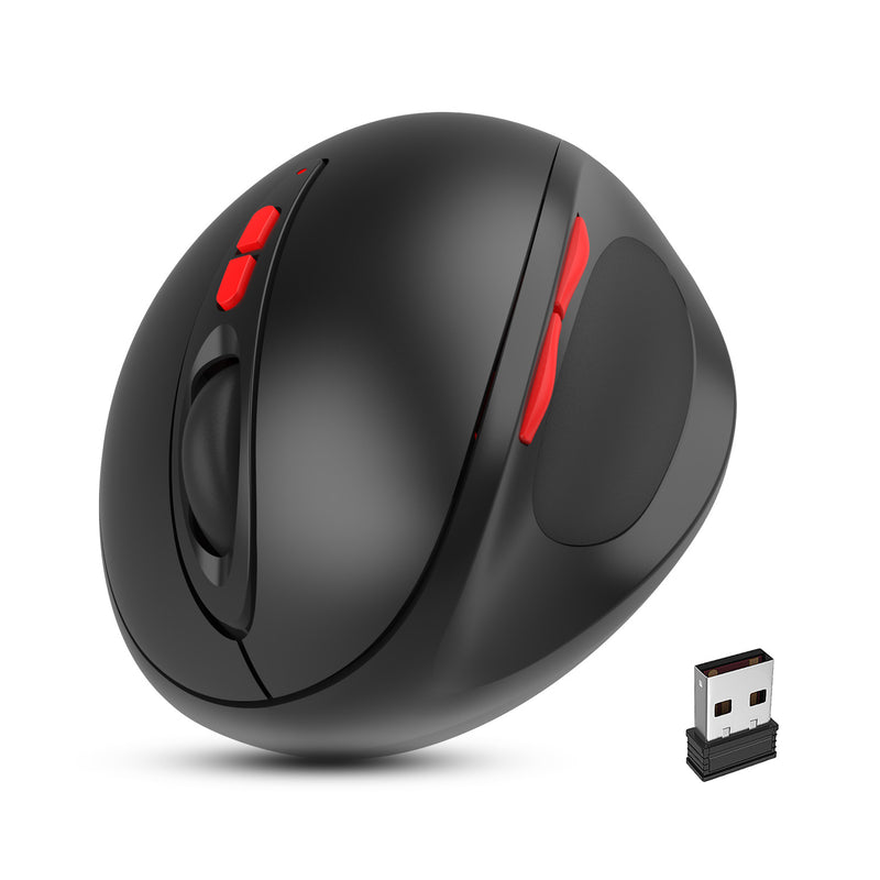 2400DPI  2.4GHz Wireless Adjustable 4 Buttons Ergonomic Optical Mouse for PC Gaming and Office