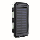 Electric Charging Solar Power Bank Case 2 LED Dual Ports Waterproof Power Bank For Smartphone