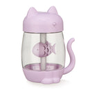 350ML 3 IN 1 Cute Cat Ultrasonic Humidifier Night Light Aromatherapy Diffusers USB Auto Air Freshener