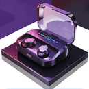 Dual bluetooth 5.0 TWS Wireless Earphone Digital Display IPX7 Waterproof In-ear Headphone with Mic Charging Box