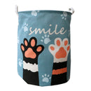 Dirty Clothes Storage Baskets Toy Storage Bucket Cartoon Folding Fabric Hamper Marble Laundry Basket