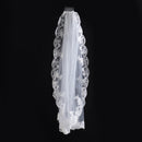 90-95cm Ivory White Lace Bridal Veil Wedding Veil with Comb Decor Supplies