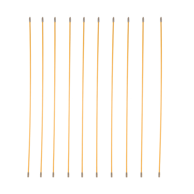 10pcs L58cm D4mm Electrician Puller Wire Fiberglass Cable Wire Duct Rod Threader Pull Kit
