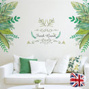 70x50cm Green Leaves PVC Wall Sticker Mural Room Background Decor DIY Art Decal