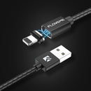 FLOVEME 3A LED Magnetic Micro USB Fast Charging Data Cable 1M For Samsung S7 S6 Xiaomi Redmi Note 5