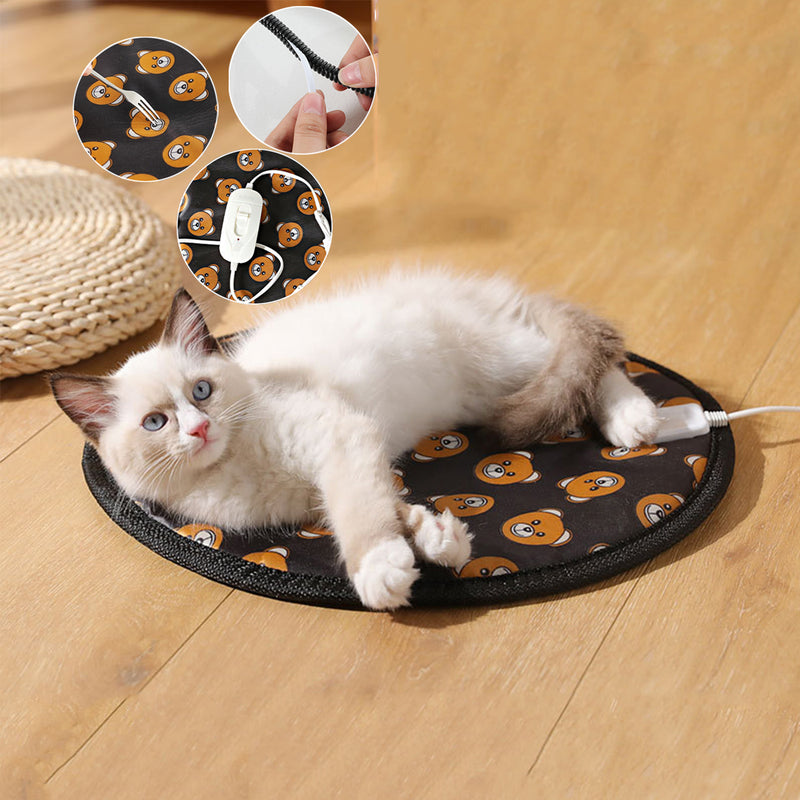 Electric Pet Heating Pad 3 Modes Portable Foldable Waterproof Dog Cat Heated Mat For Indoor & Outdoor