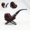 Solid Wooden Classic Smoking Bent Pipes With Beautiful Carve Patterns Tobaccos Pipes