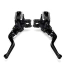 7/8" Motorcycle Master Cylinder Hydraulic Brake Pump Clutch Handlebar Lever Reservoir Set