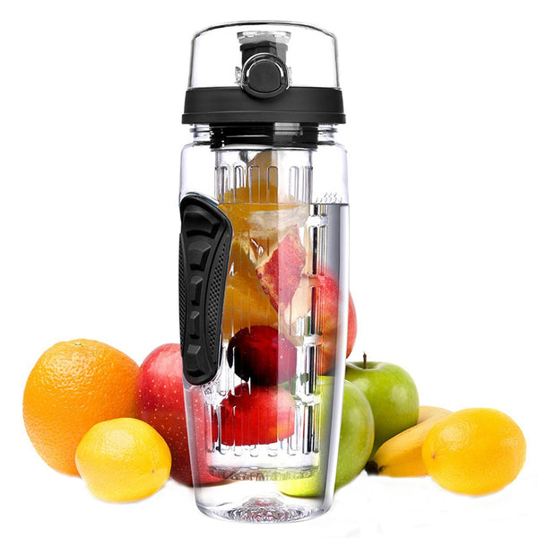 1000ml Sports Bottle Fruit Water Bottle Plastic Portable Outdoor Camping Hand Cup Space Cup