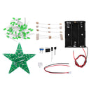 DIY Red/Green/Blue Light LED Flash Kit With Battery Box Pentagram Light Star Light Kit