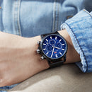 MINI FOCUS MF0142G Ultra Thin Mesh Strap Calendar Luminous Business Men Watch Quartz Watch