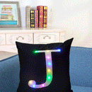 Honana WX-K33 Creative LED Lights Letter Pillowcase Plush Soft Pillow Cushion Cover Christmas Home