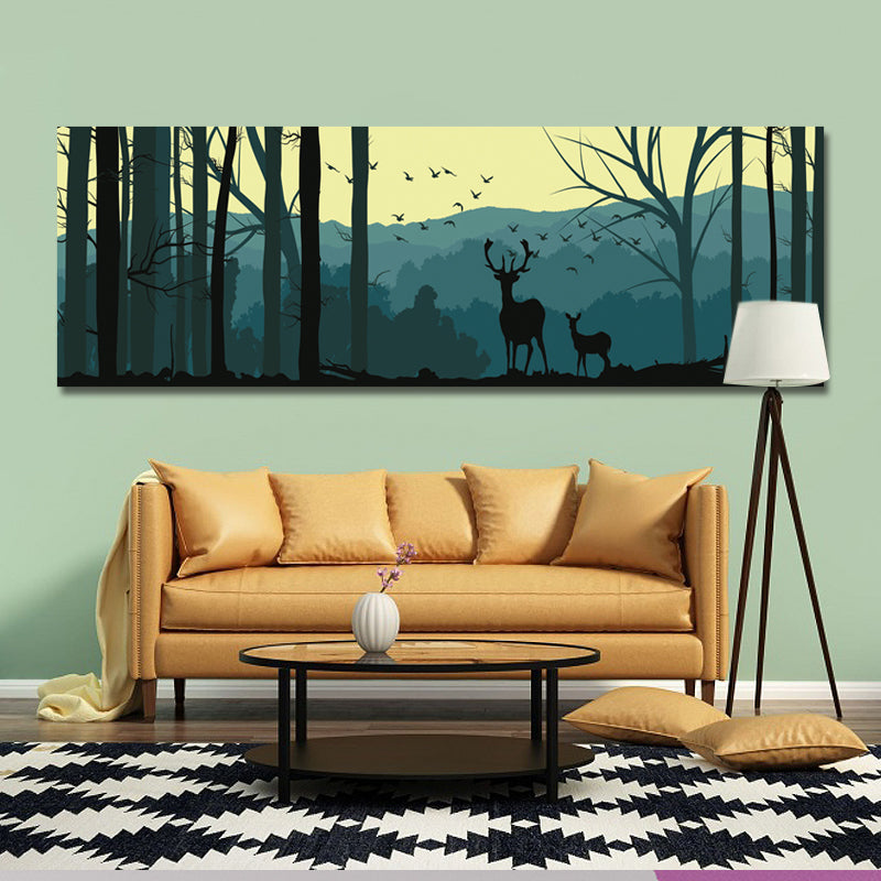DYC 10683 Single Spray Oil Paintings Cartoon Deer Forest Landscape For Home Decoration Paintings Wall Art